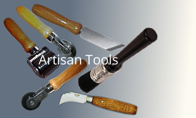 Artisan Tools,Ply Knives,Offset Knives,Solution Brushes,Rollers,Stitchers,Sharpening Stones